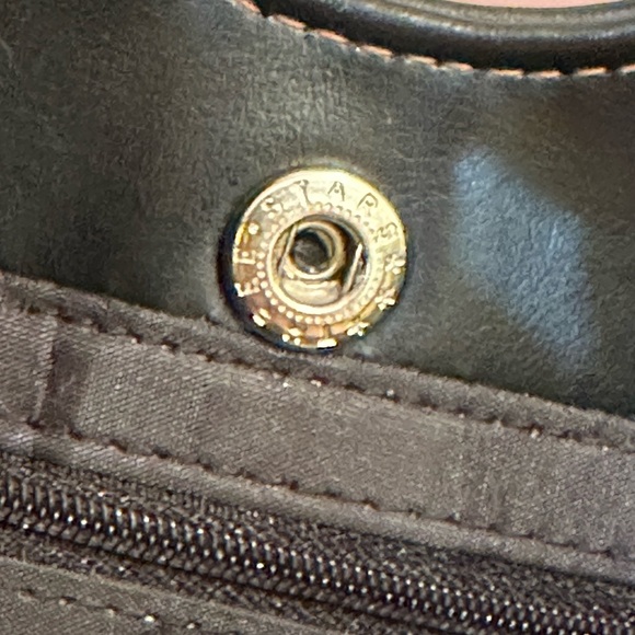 ๐4xHP๐VTG 1990s Mod Lucite Top Handle Black Faux Leather Bag - Picture 5 of 11